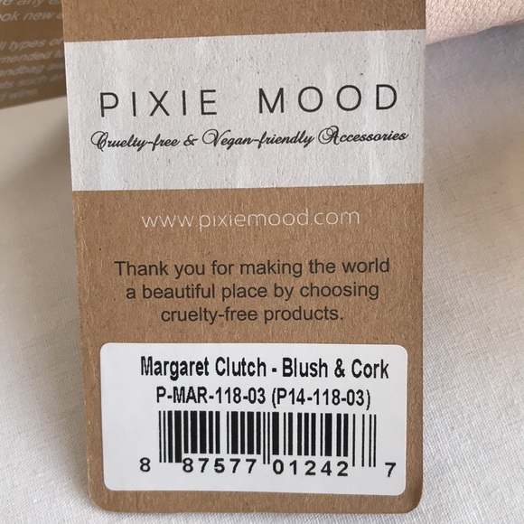 Pixie Mood NWT blush pink and cork vegan bag - Picture 4 of 11